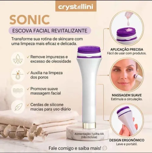Para limpeza e massagem facial