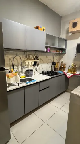 Vendo Cozinha COMPLETA COM PIA MARMORITE E CUBA INOX - ENTREGO E INSTALO