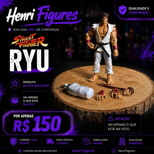 Ryu action figure sem caixa