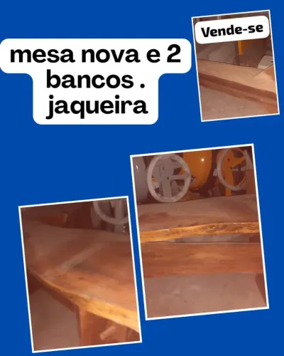Mesa Jaqueira 2m e dois bancos 
