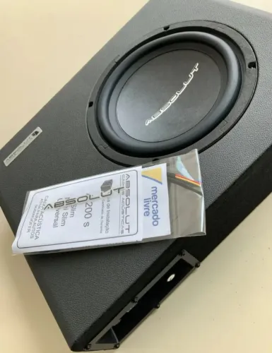 Caixa De Som Amplificada Automotiva Slim Sub 8 Polegadas