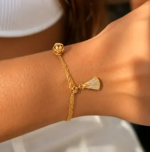 Pulseira Nossa Senhora Aparecida Cravejada - Bijuteria Fina