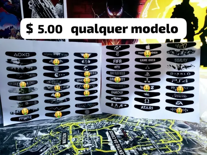 Adesivo Light Bar P/ Dualshock 4 -Descrição abaixo
