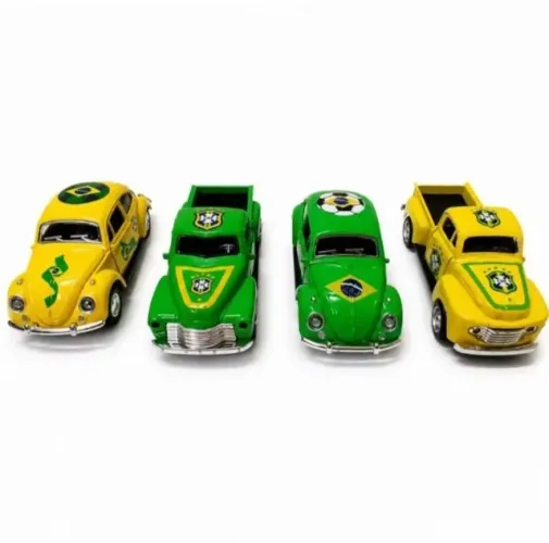 Monte sua Coleção de Carrinhos e Torça para o Brasil.
