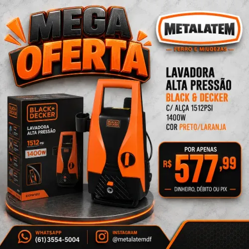 Lavadora De Pressão Black Decker 1512 Psi PW1450TD 1400w