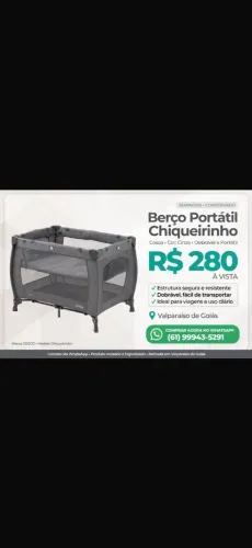 Berço portátil cosco suporte até 15 kilos seminovo