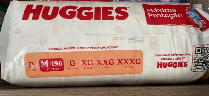 Fraldas Huggies máxima proteção TAM M 