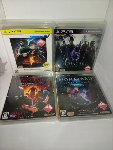 COLEÇÃO RESIDENT EVIL PLAYSTATION 3 4 JOGOS TOPS E CONSERVADOS