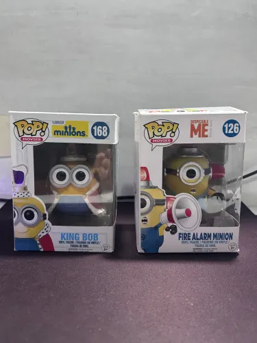 Funko Pop Mininons King Bob e Fire Alarm Minion