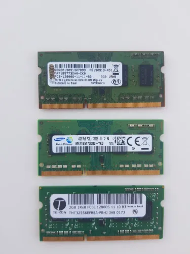 Memória RAM de notebook DDR3 4GB, 2GB.