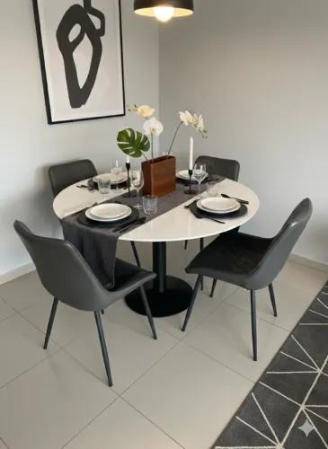 Conjunto de Jantar Moderno e Sofisticado!