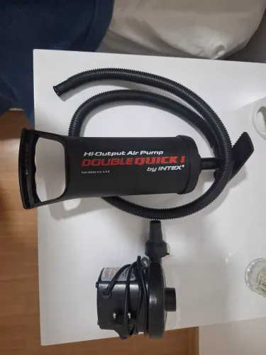 Compressor portátil e bomba manual para encher colchão inflável