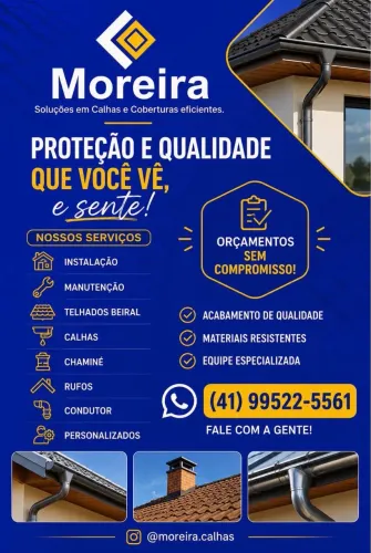 Calhas, rufos, beiral