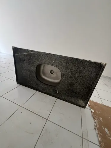 Pia de Granito para Cozinha 120x63 com Cuba Inox