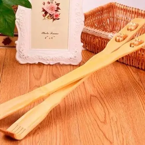 Coçador De Costas Massageador Corporal Mãozinha Manual De Bambu