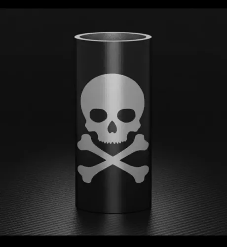 Porta-Isqueiro BIC Personalizado - Caveira e Ossos (Skull & Crossbones)<br>
