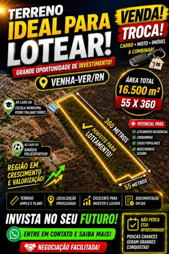 Terreno ao lado de Escola e Ginásio Poliesportivo