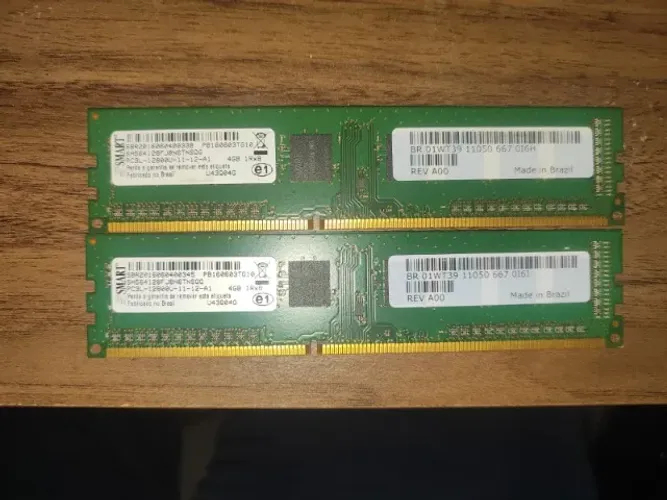 Kit Memória RAM Smart DDR3 8GB (2x4GB) 1600MHz PC3L-12800U para Desktop