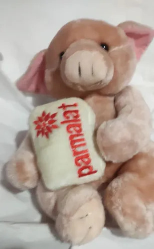 Boneco pelúcia porquinho rosa Parmalat (usado)