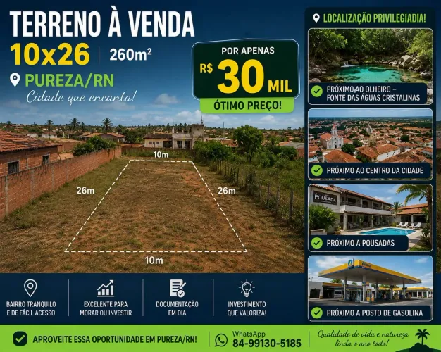 Vende - se um terreno em pureza 