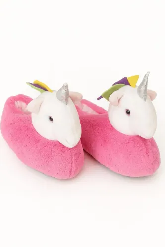 Pantufa Infantil Unicórnio Rosa Nº 30/31 (Palmilha 20 cm)