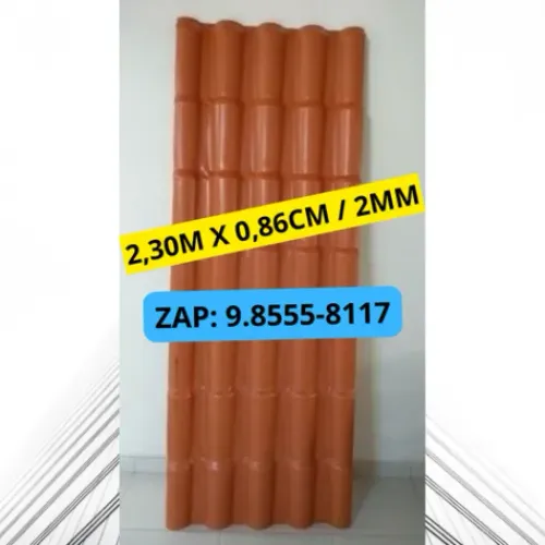 Telha PVC Colonial Cerâmica ( 2,30m x 0,86cm / 2mm)