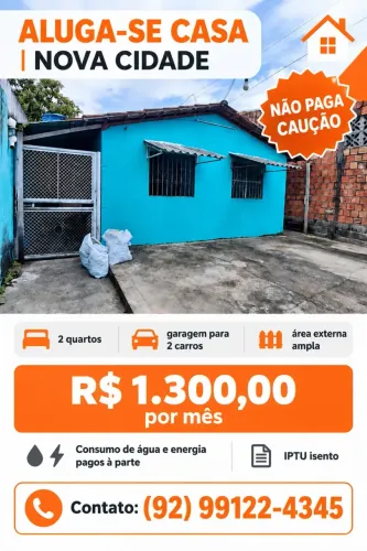 Imóvel para aluguel tem 80 metros quadrados com 2 quartos em Nova Cidade - Manaus - AM