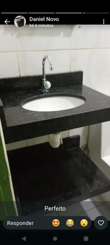 Pia e prateleira para banheiro 