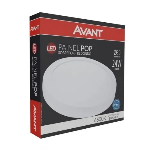 LED PAINEL POP SOBREPORN 6500K 24W BIV REDONDO AVANT