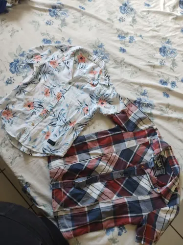 Lindas camisas infantis manga 3/4 veste 8 anos