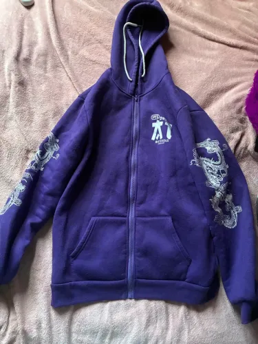 Casaco shein com dragões roxo GG