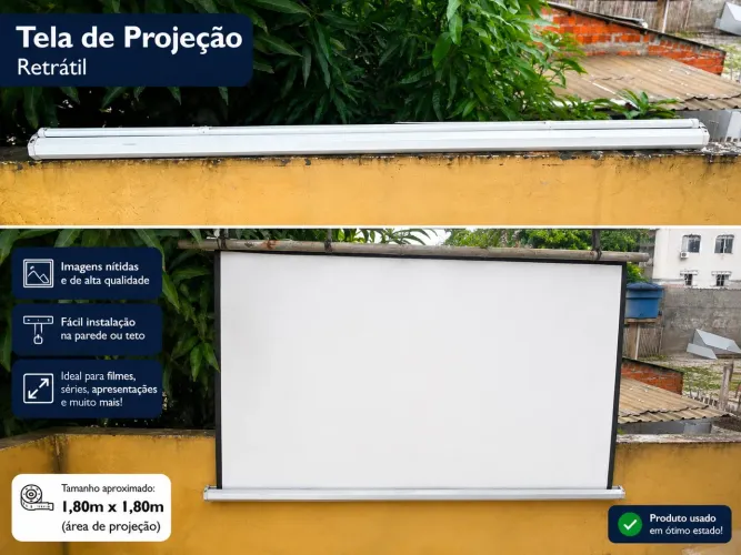 Tela de Projeção Retrátil