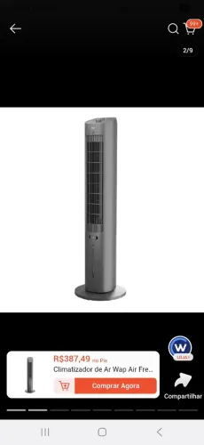 Ventilador climatizador de ar 