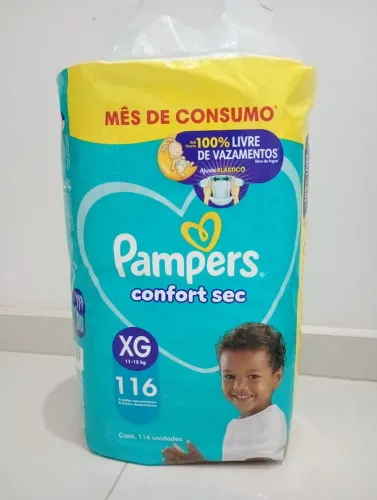 Vendo Pacotão de Fralda, Pampers Confort Sec, Tamanho XG