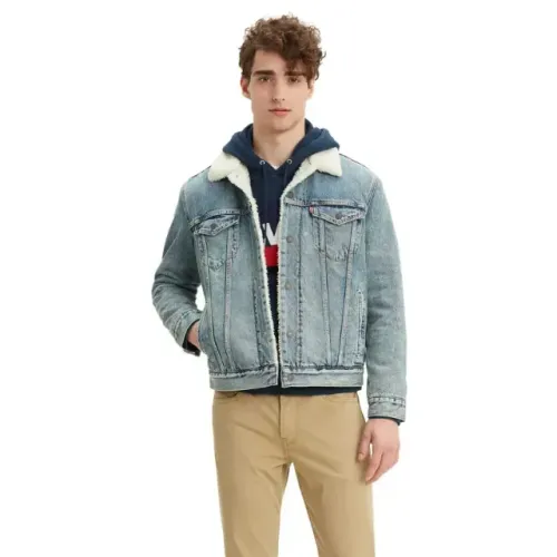 Jaqueta Levi's® Type 3 Sherpa Trucker Lavagem Clara - Novas - Originais
