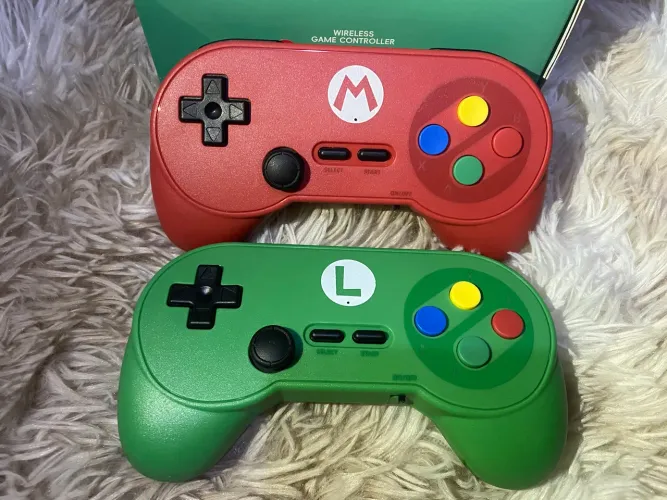 Gamepad Retrô Sem Fio Pc07, Receptor Usb Duplo Para Pc e Android