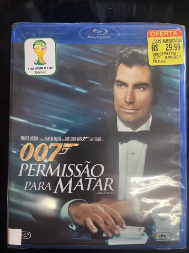 Bluray 007 - Permissão para Matar (1989)- Original lacrado de fábrica, raro.
