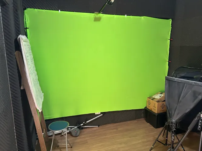 Chroma-key 2,40x2,00 com suporte e refletor