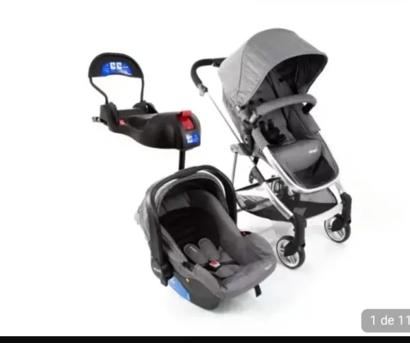 Carrinho 3x1 com isofix e bebê conforto marca Infanti