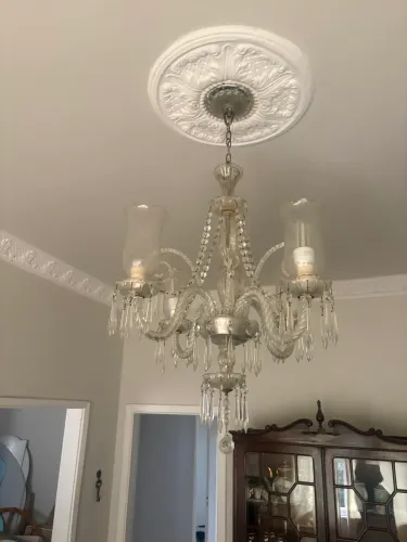 Lustre de cristal 4 braços
