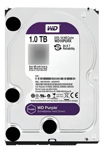 HD WD Purple 1.0 TB para DVR 