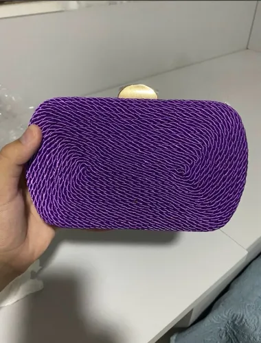 Bolsa clutch e com alça roxa birô shop