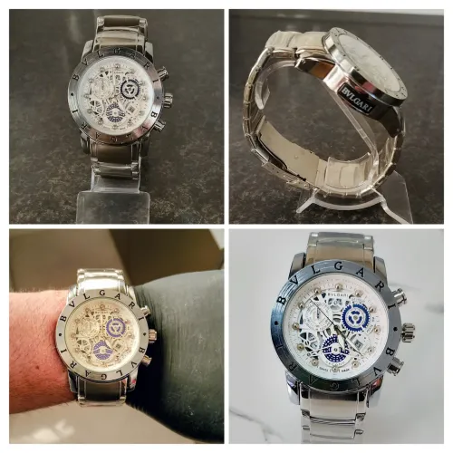Relógio bvlgari linha Premium prata