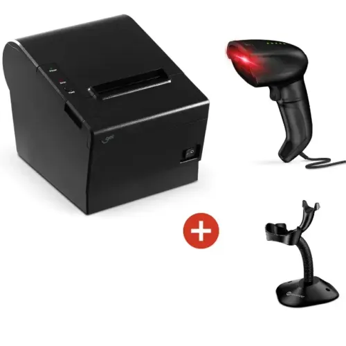 Kit Automação Impressora Térmica Leitor de Código de Barras Base Goldentec Frete Grátis