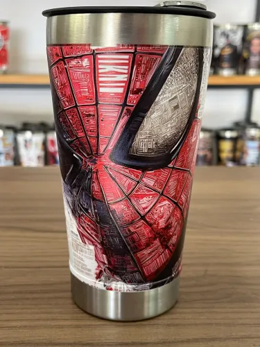 Copos gravação colorido UV Homem aranha