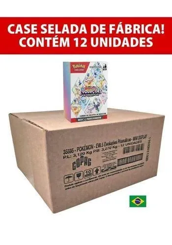 Case de 12x Combo de Booster EV8.5 - Evoluções Prismáticas - Copag Lacrada direto da copag