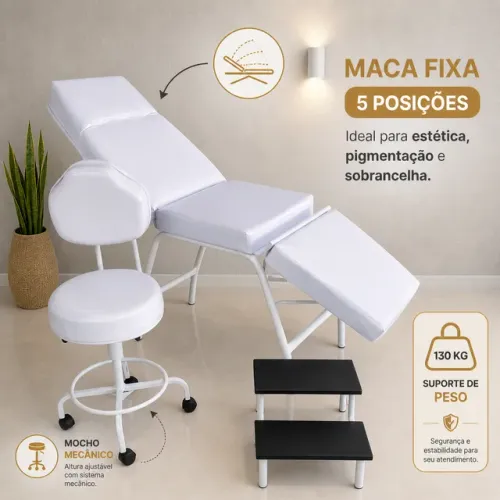 Kit Estética Branco Maca Mocho Escadinha