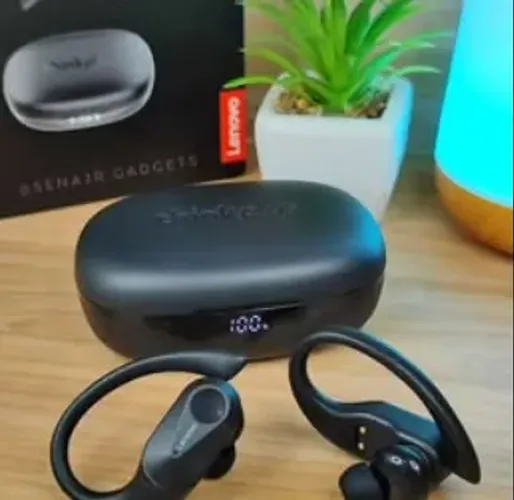 fone bluetooth 5.3 lenovo livepods lp75 corrida thinkplus cor preto