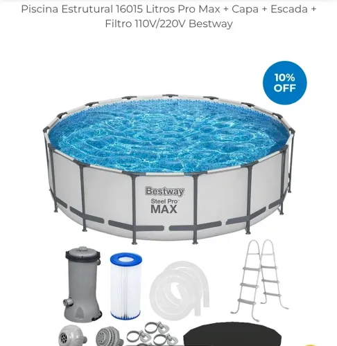 Piscina Redonda Bestway 16015 Litros 4,57 X 4,57 M