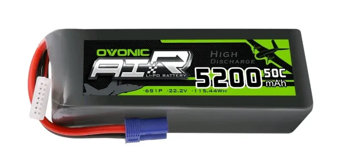Bateria Lipo Ovonic 6s 5200mah 130c C/ Plug Ec-5